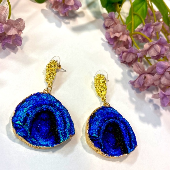 Stunning volcanic rock drop earrings! - Picture 5 of 7